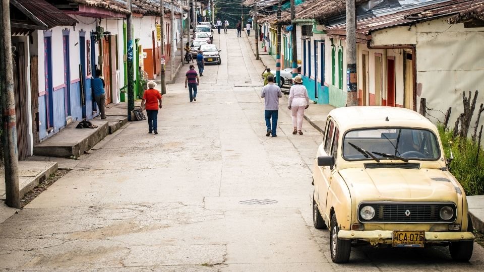 street scene in colombia by delaney turner compressor
